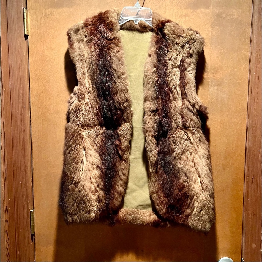 Vintage reversible fur vest